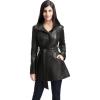 imageBGSD Women Madison Lambskin Leather Coat Also available in Plus Size ampamp PetiteBlack