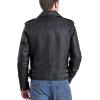 imageBGSD Men City Cowhide Leather Motorcycle Jacket Also available in Big and TallBlack