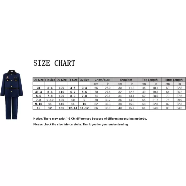 ReliBeauty Boy s Police Costume Halloween Outfit for KidsReliBeauty Boy s Police Costume Halloween Outfit for Kids