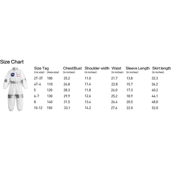 ReliBeauty Boys Astronaut Costume Kids Space JumpsuitWhite Jumpsuit Helmet and Gloves