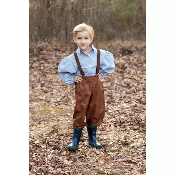 ReliBeauty Boys Pioneer Costume Kids Colonial Costume Boys with HatBrown