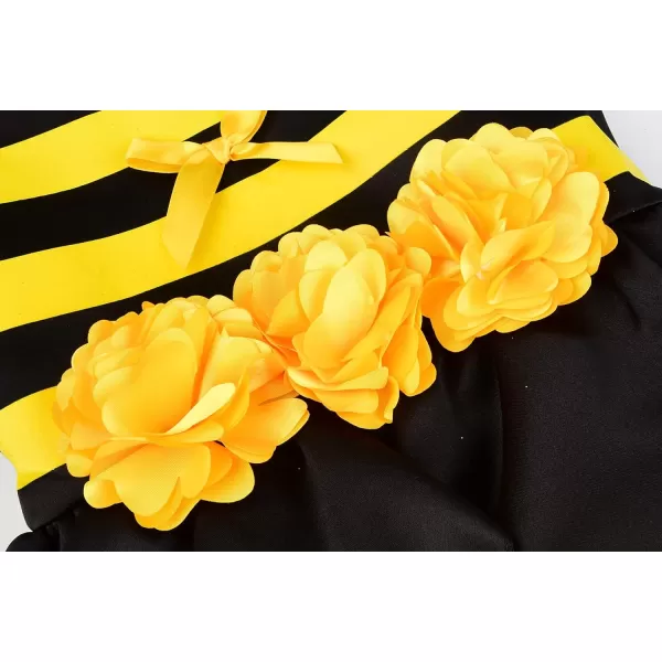 ReliBeauty Bumble Bee Costume Kids Bee Costume Toddler Fancy Dress with Bee Wings Halloween PartyYellow