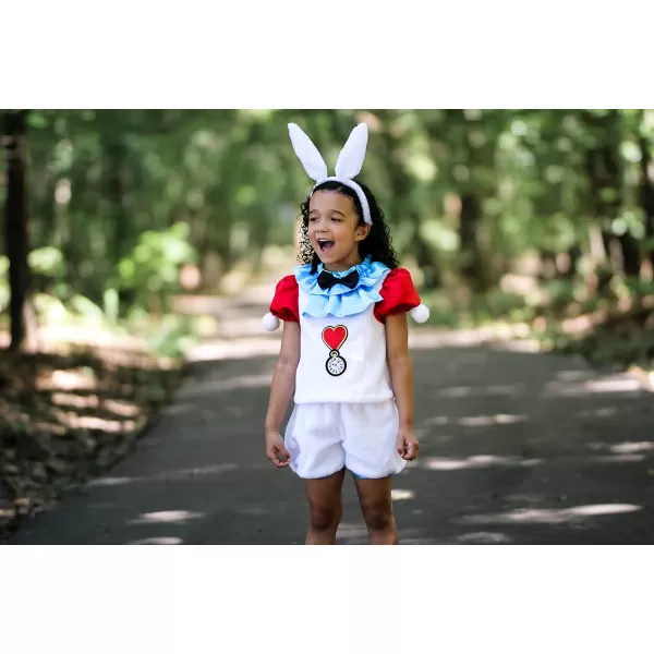 ReliBeauty Bunny Costume Wonderland for Kids Boys and Girls Easter Costume Toddler with White Rabbit EarsWhite