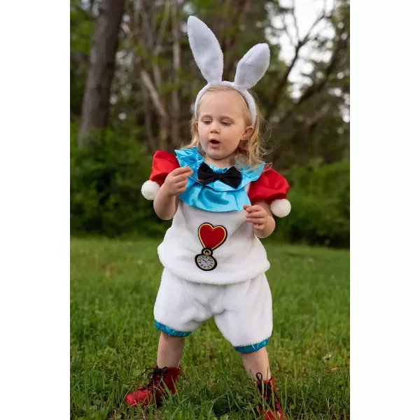 ReliBeauty Bunny Costume Wonderland for Kids Boys and Girls Easter Costume Toddler with White Rabbit EarsWhite