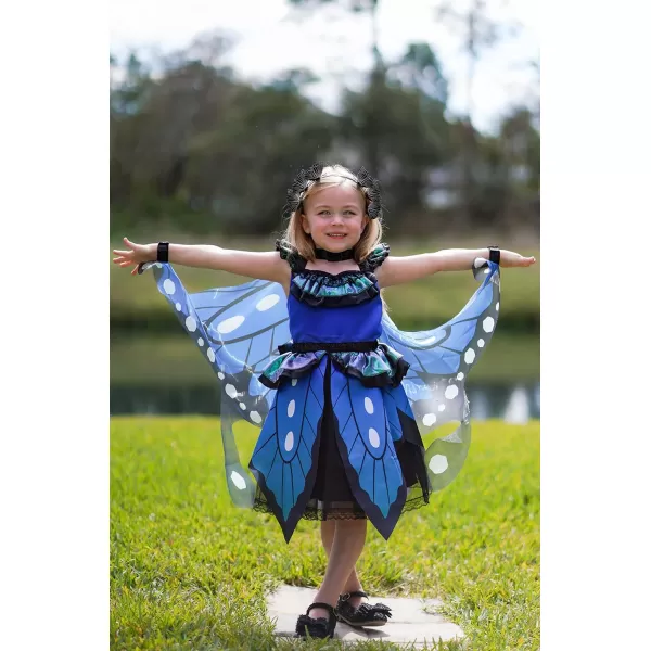 ReliBeauty Butterfly Costume for Girls with Butterfly Wings and Butterfly headbandBlueBlue