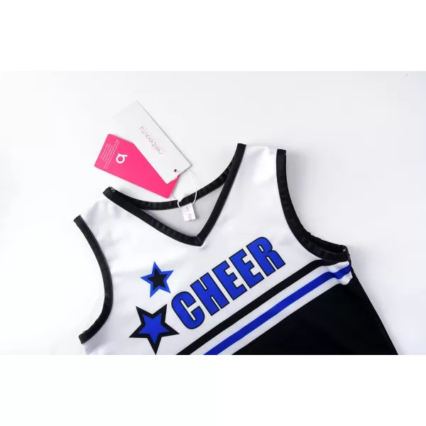 ReliBeauty Cheerleader Costume for Girls Cheer Uniform OutfitBlack