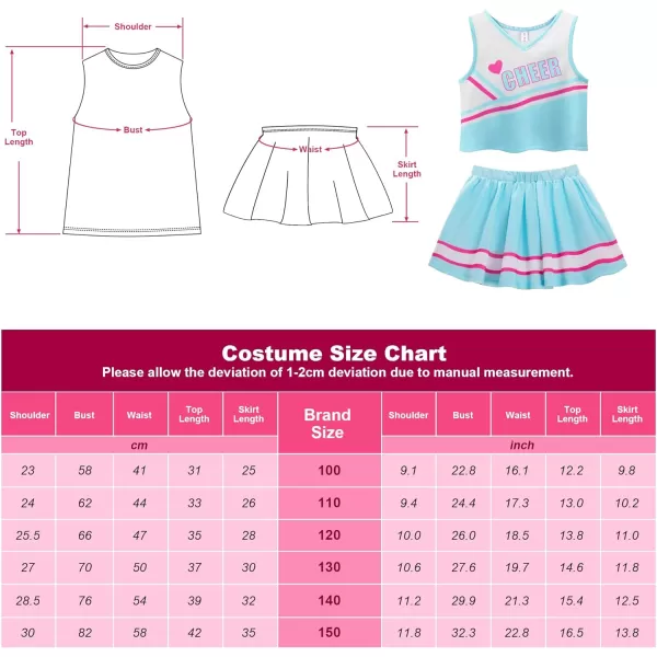 ReliBeauty Cheerleader Costume for Girls Cheer Uniform OutfitBlue