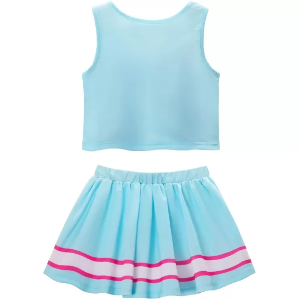 ReliBeauty Cheerleader Costume for Girls Cheer Uniform OutfitBlue