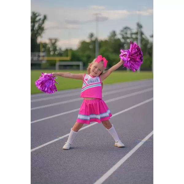 ReliBeauty Cheerleader Costume for Girls Cheer Uniform OutfitNew Pink