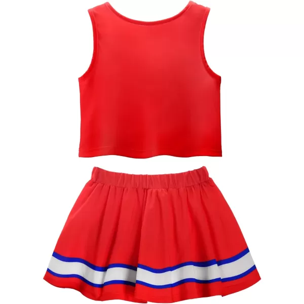 ReliBeauty Cheerleader Costume for Girls Cheer Uniform OutfitRed