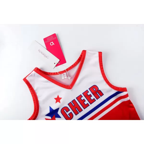 ReliBeauty Cheerleader Costume for Girls Cheer Uniform OutfitRed