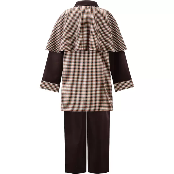 ReliBeauty Detective Costume Kids Girls and BoysBrown