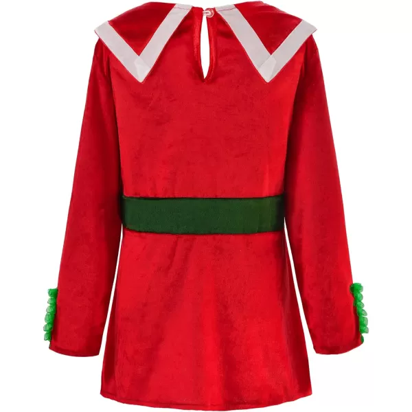 ReliBeauty Elf Costume for Kids Christmas Costumes for Kids Red GreenRed