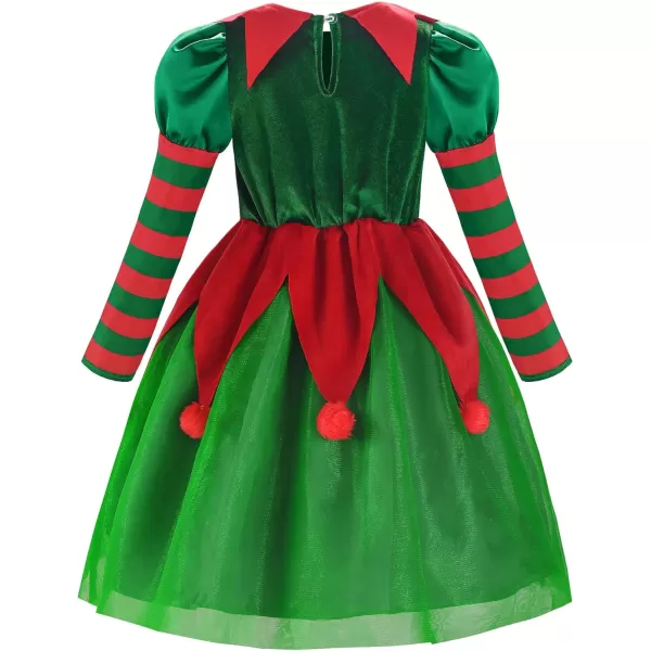 ReliBeauty Elf Costume for Kids Santa Little Helper Kids Christmas Elf Dress Suit for GirlsReliBeauty Elf Costume for Kids Santa Little Helper Kids Christmas Elf Dress Suit for Girls