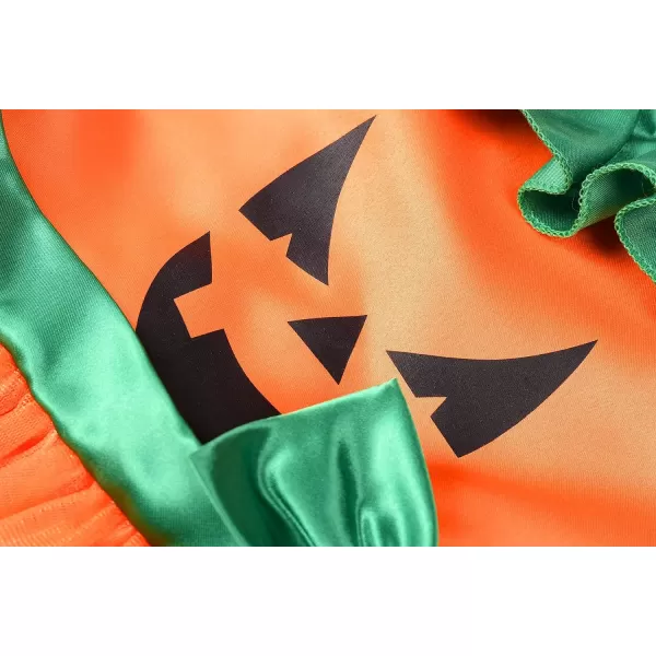 ReliBeauty Girl Halloween Pumpkin DressGreen