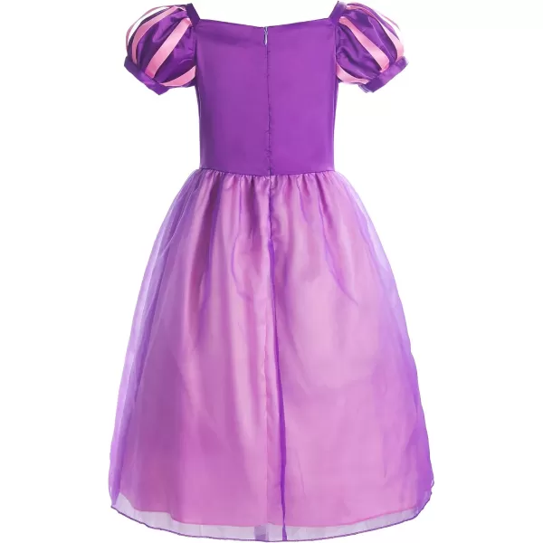 ReliBeauty Girls Dress Puff Sleeve Princess Costume 5 Purplewith Accessories2T3T Purplewith Accessories