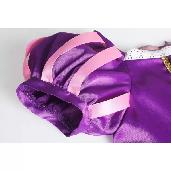 ReliBeauty Girls Dress Puff Sleeve Princess Costume 5 Purplewith Accessories2T3T Purplewith Accessories