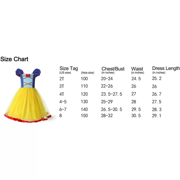 ReliBeauty Girls Elastic Waist Backless Princess Dress Costume with Accessories Yellow 3T110Yellowwith Accessories