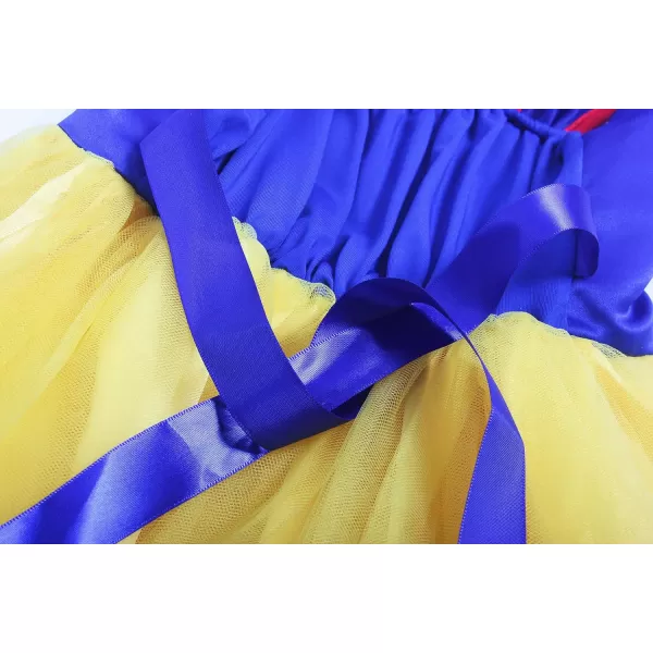 ReliBeauty Girls Elastic Waist Backless Princess Dress Costume with Accessories Yellow 4T120Yellowwith Accessories 67140