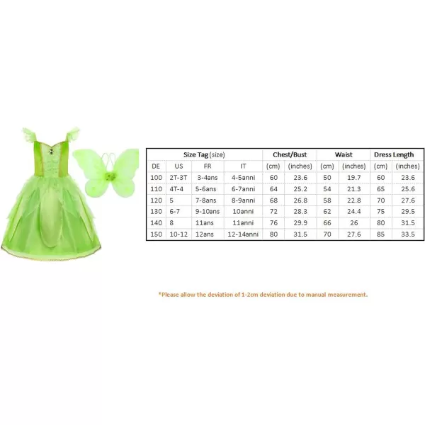 ReliBeauty Girls Green Fairy Costume for Girls Princess Halloween Tulle Dress with Butterfly WingsReliBeauty Girls Green Fairy Costume for Girls Princess Halloween Tulle Dress with Butterfly Wings