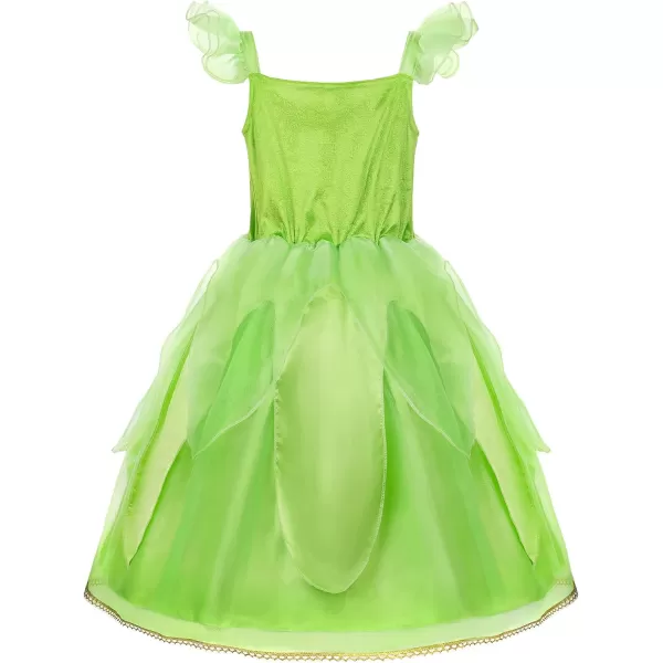 ReliBeauty Girls Green Fairy Costume for Girls Princess Halloween Tulle Dress with Butterfly WingsReliBeauty Girls Green Fairy Costume for Girls Princess Halloween Tulle Dress with Butterfly Wings