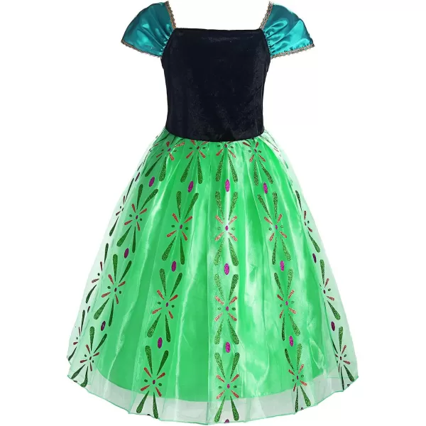 ReliBeauty Girls Princess Costume Dress up Apple Green with Accessories 4T4110Apple Greenwith Accessories 1012150