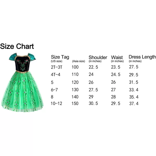 ReliBeauty Girls Princess Costume Dress up Apple Green with Accessories 4T4110Apple Greenwith Accessories 2T3T100