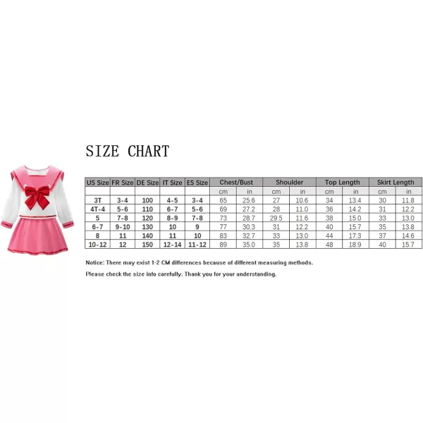 ReliBeauty Japanese School Girl Uniform Sailor DressPinkPink