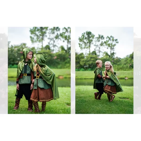 ReliBeauty Kids Archer Costume Boys Girls Hunter Costume with CapeGreenGreen