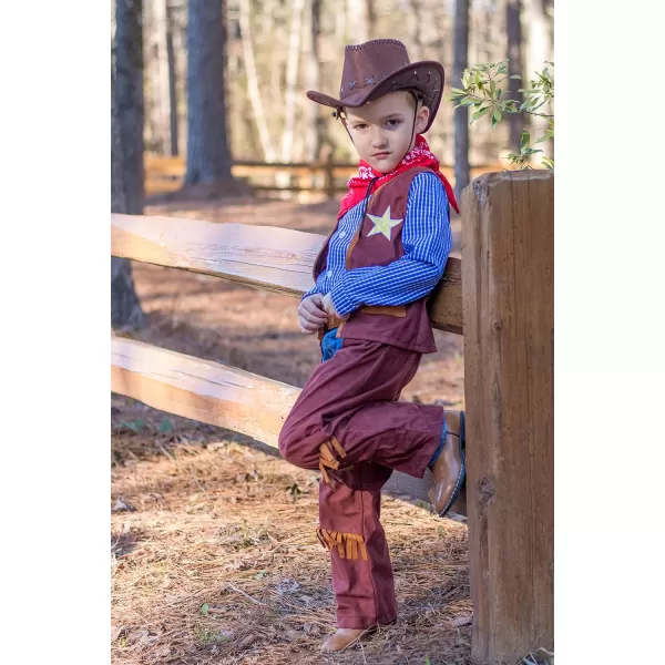 ReliBeauty Kids Cowboy Costume for Boys Cosplay Costumes Birthday Party Christmas Halloween Dress up Gift for Kids 5 SetsBlue