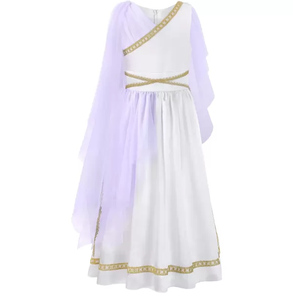 ReliBeauty Kids Greek Goddess Costume Girls with HeadbandPurple