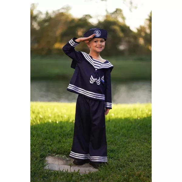 ReliBeauty Kids Navy Sailor Uniform for Boys and Girls with HatBlueBlue