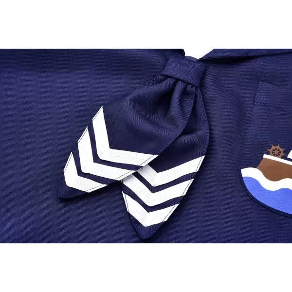 ReliBeauty Kids Navy Sailor Uniform for Boys and Girls with HatBlueBlue