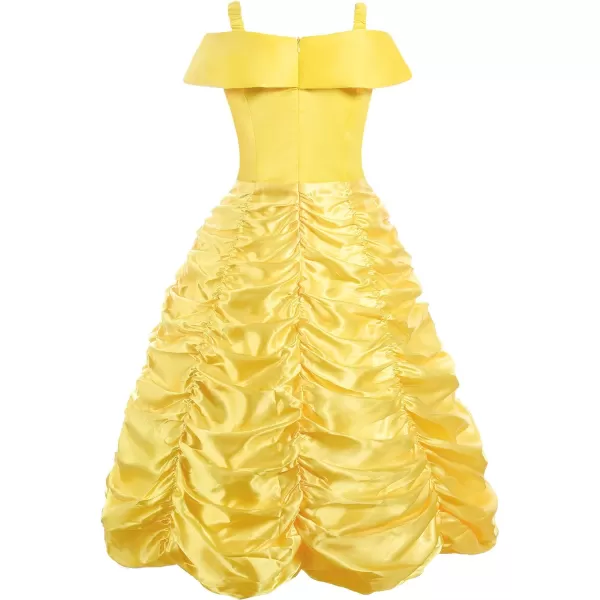 ReliBeauty Little Girls Layered Princess Dress Costume with Accessories Yellow 78Yellowwith Accessories 2T