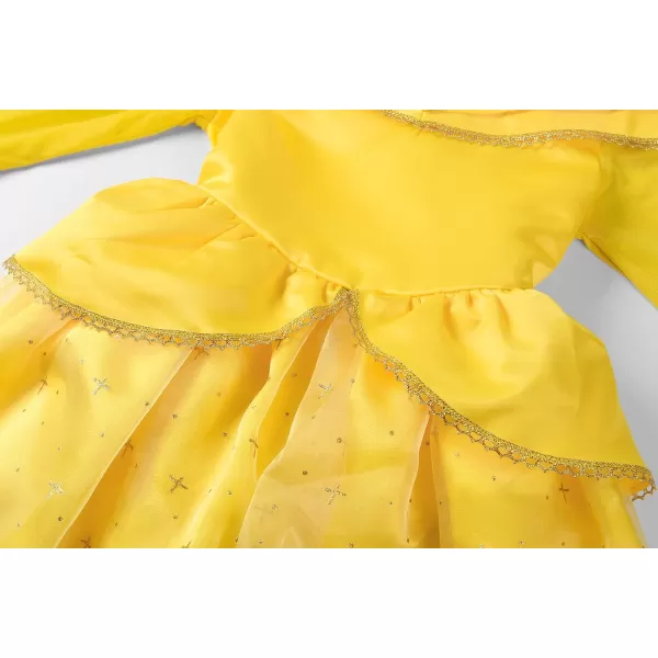 ReliBeauty Little Girls Princess Costume Dress up with Accessories YellowYellow