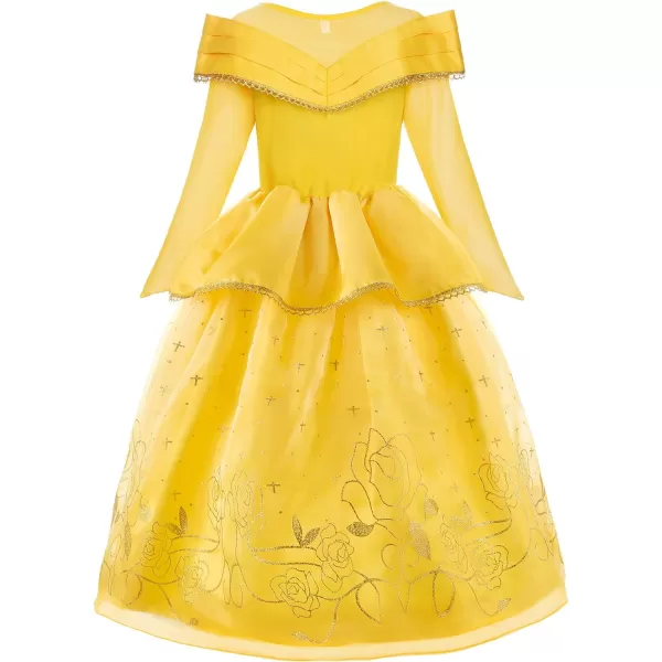 ReliBeauty Little Girls Princess Costume Dress up with Accessories YellowYellow