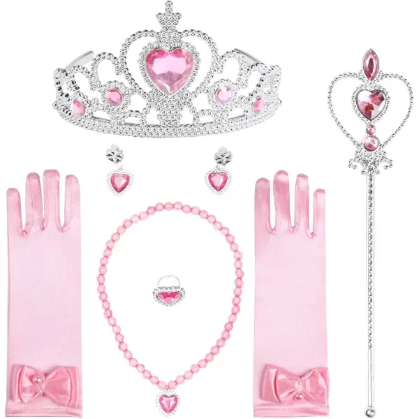 ReliBeauty Little Girls Princess Dress up Costume with Accessories 4 120 PinkPinkwith Accessories 4T110