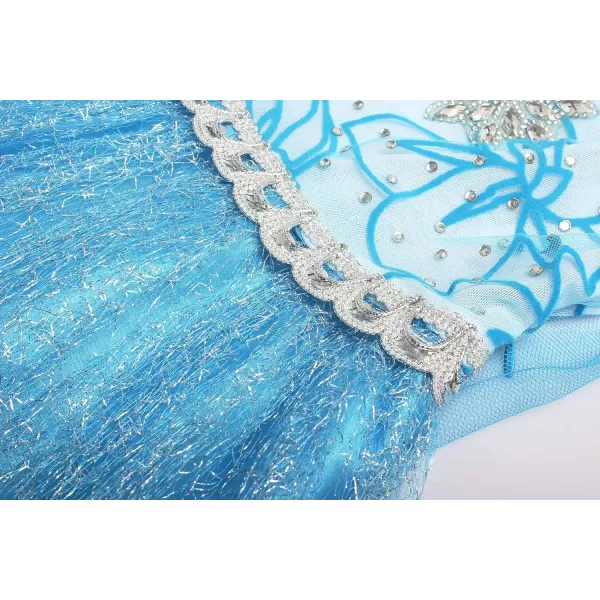 ReliBeauty Little Girls Snow Princess Fancy Dress Queen Costume BlueBluewith Accessories