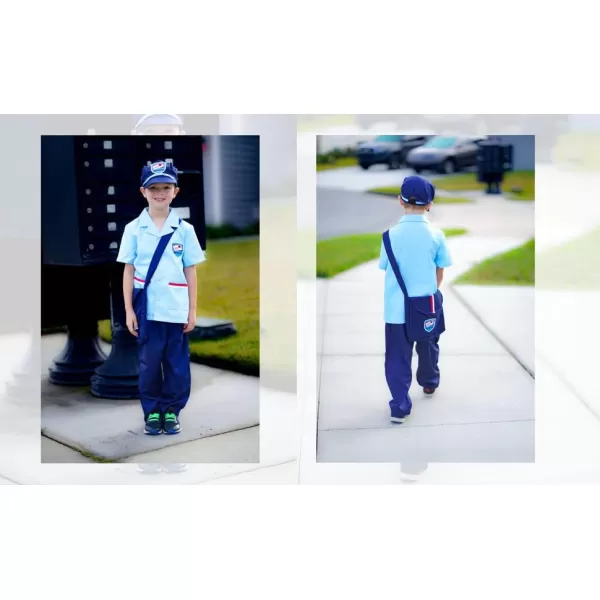 ReliBeauty Mailman Costume for Kids BlueBlue