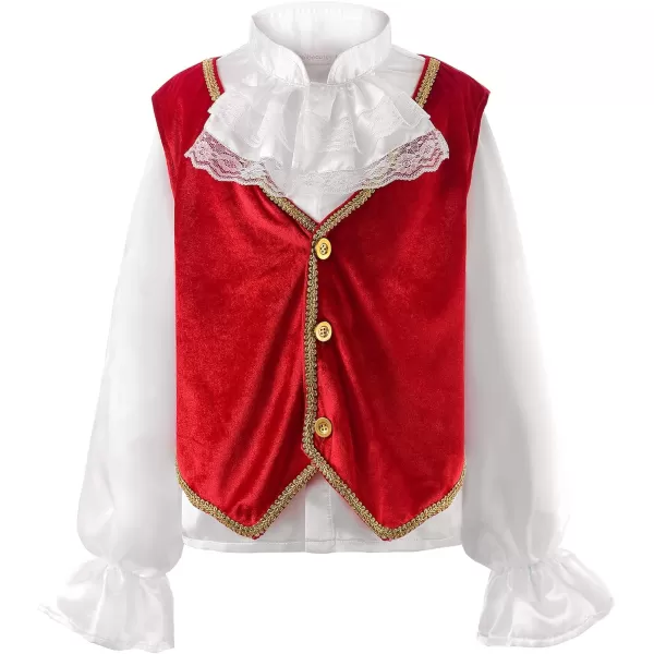 ReliBeauty Mediaeval Deluxe Kids Vampire Costume Boys Halloween with Shirt Vest and CloakReliBeauty Mediaeval Deluxe Kids Vampire Costume Boys Halloween with Shirt Vest and Cloak