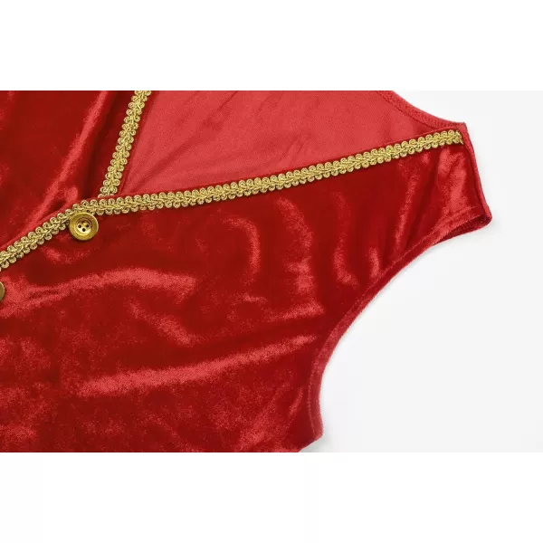 ReliBeauty Mediaeval Deluxe Kids Vampire Costume Boys Halloween with Shirt Vest and CloakReliBeauty Mediaeval Deluxe Kids Vampire Costume Boys Halloween with Shirt Vest and Cloak