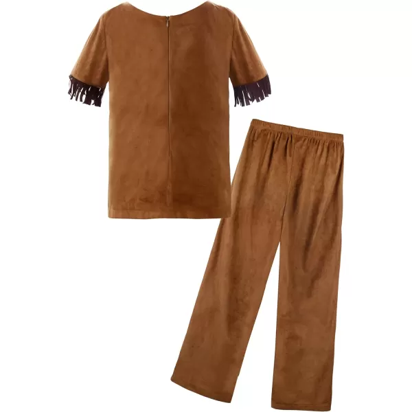 ReliBeauty Native Costume Boys Kids Dress OutfitBrown