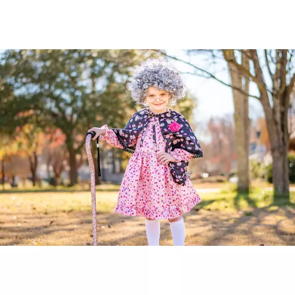 ReliBeauty Old Lady Costume for Kids Grandma Dress Up Old Person Granny for Girls 100 DaysPink