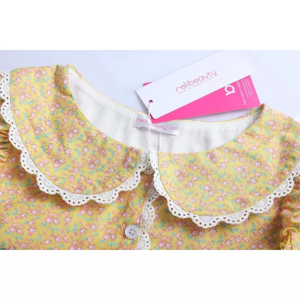 ReliBeauty Pioneer Girl Costume Colonial Prairie Dress YellowYellow