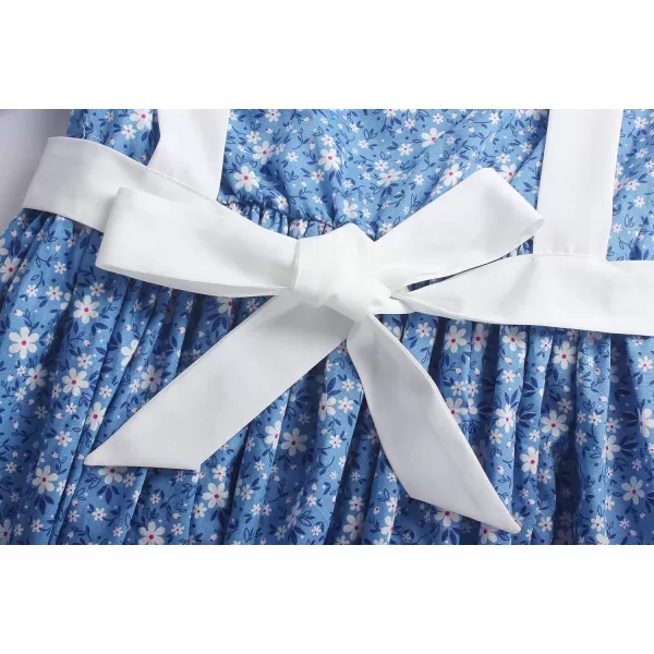 ReliBeauty Pioneer Girl Dress Colonial Prairie Costume BlueBlue