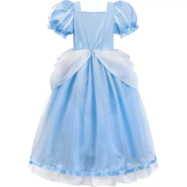 ReliBeauty Princess Costume for Girls Halloween Fairy Fancy Dress for Role PlayBlue