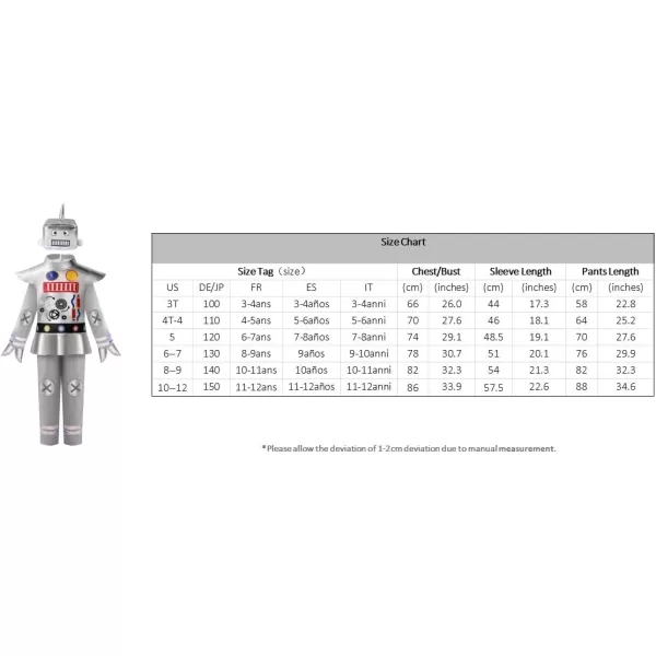 ReliBeauty Robot Costume for Kids Toddler Boys Costume ToddlerReliBeauty Robot Costume for Kids Toddler Boys Costume Toddler