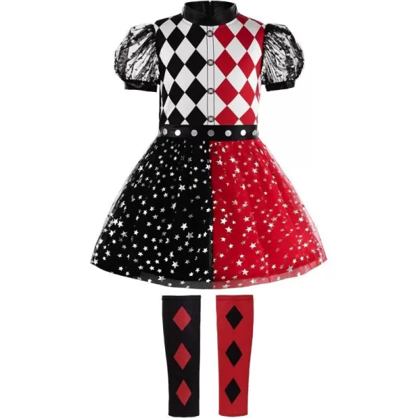 ReliBeauty Clown Halloween Costume for Girls Cosplay with Knee PadsReliBeauty Clown Halloween Costume for Girls Cosplay with Knee Pads