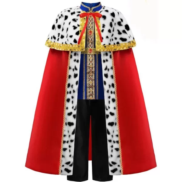 ReliBeauty Kids King Costume for Boys Girls with RobeRed