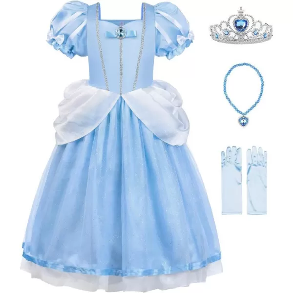 ReliBeauty Princess Costume for Girls Halloween Fairy Fancy Dress for Role PlayWhtie